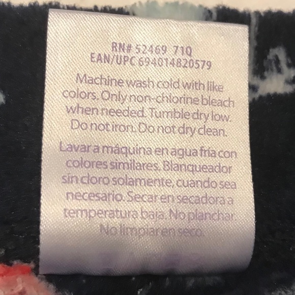 Secret Treasures fluffy dark blue pull-on sleep pants with owl pattern (S) - Picture 8 of 9